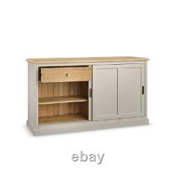 Meuble en chêne Oak Furnitureland Henley naturel et grande enfilade en pierre, prix de vente recommandé £549.99