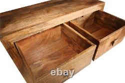 Meubles de salon en bois massif de manguier clair Dakota avec grands tiroirs (10L)