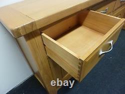 Nouveau Grand Contemporain Chunky Oak 3 Porte 3 Tiroir Sideboard Morris Furniture
