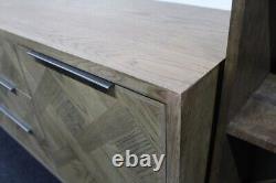 Nouveau grand bahut contemporain en chêne parqueté - Magasin de meubles de 165 cm