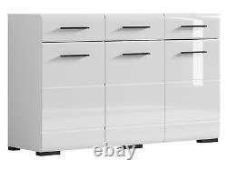 Nouveau grand buffet 150 cm 3 portes 3 tiroirs Blanc brillant de haute qualité Fièvre de rangement