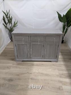 Oak Furnitureland Grande Surface De Rangement Willow Light Grey Solid Oak Prc 444 £
