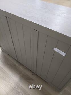 Oak Furnitureland Grande Surface De Rangement Willow Light Grey Solid Oak Prc 444 £