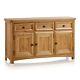 Oak Furnitureland Grande Surface De Rangement Wiltshire Natural Solid Chêne Prc £379