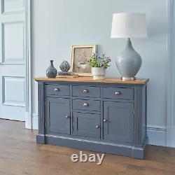 Oak Furnitureland Highgate Rustic Solid Oak & Blue Large Buffet Prc 394,99 €