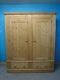 Poids Solide Rustique Dovetailed Large Chunky 2door 2drawer Wardrobe 204x174cm