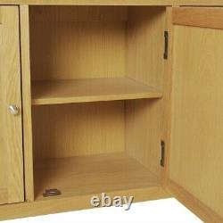 Solid Oak Grand Buffet Armoire Light 3 Portes Solid Wooden Storage Armoires