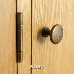 Surrey Oak Triple Wardrobe With Drawers Large 3 Door Solid Wooden Waxed Rustic
